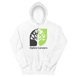 Oplex Careers White Unisex Hoodie